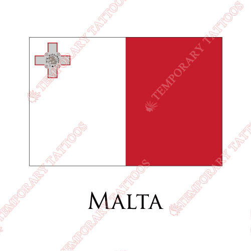 Malta flag Customize Temporary Tattoos Stickers NO.1925